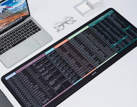 转卖得力鼠标垫加厚办公快捷键超大号锁边键盘...