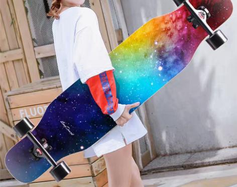 转卖弘鹰长板滑板初学者成人青少年刷街韩国男...