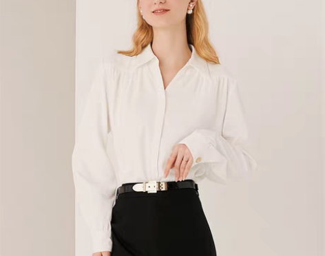 转卖简朵雪纺衬衫女2021秋季新款百搭长袖...