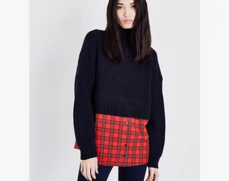 转卖NEW LOOK2018女翻领长袖毛衣...