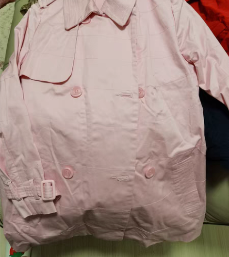包邮韩版女士粉色纯棉大衣，S码，胸围94，...