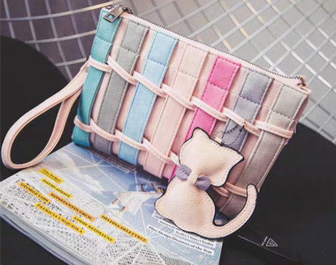 转卖夏季新款女包欧美时尚女士手拿包拼接撞色...