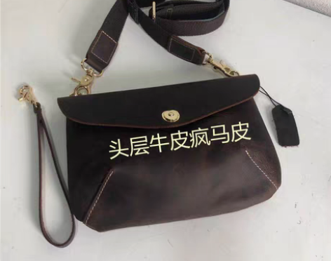 转卖出口意大利手作头层疯马皮复古风情侣休闲...