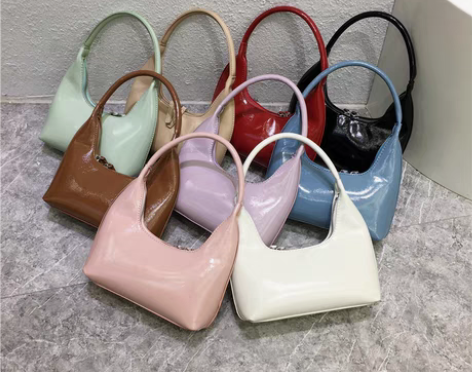 转卖小脏柜 亮色漆面手提包时尚简约小众设计...