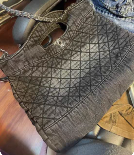 包邮水洗牛仔丹宁31bag女单肩斜挎中古v...