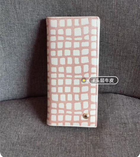 稻草人女士牛皮钱包长款真皮钱夹带拉链零钱包...