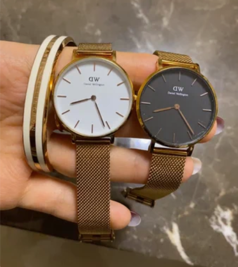 包邮dw手表 黑白两色 过节别人送的 黑色...