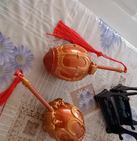 包邮隋唐英雄传周边 李元霸擂鼓瓮金锤实心双...