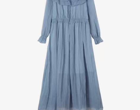 包邮拉贝缇娃娃领荷叶边百搭连衣裙拉夏贝尔新...