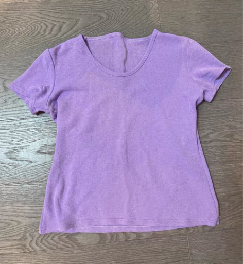 包邮全新紫色全面t有弹力包邮全棉 长：52...