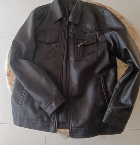 包邮休闲皮夹克 机车服 摩托车骑行夹克 挺...