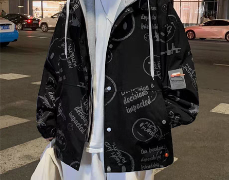 包邮春秋季啄木鸟正品男装外套假两件时尚潮流...