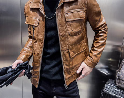 转卖啄木鸟高端皮衣外套男士春秋新款潮流in...