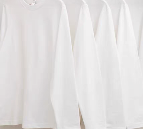 包邮重磅长袖特价300G纯棉厚实宽松圆领内...