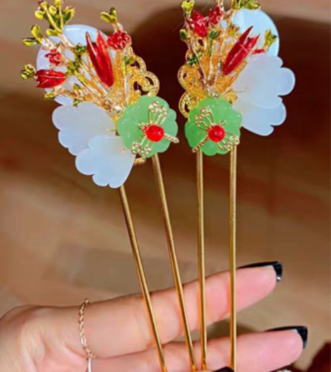 包邮流苏发钗盘头发饰品发饰汉服头饰宫廷风发...