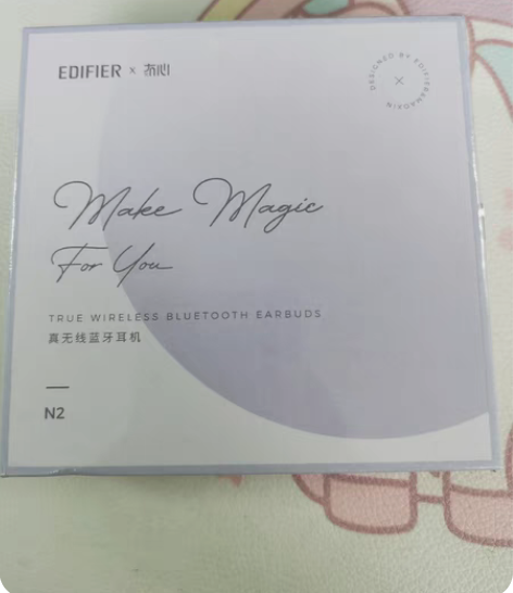 漫步者n2真无线蓝牙耳机冇心联名,只有紫色...