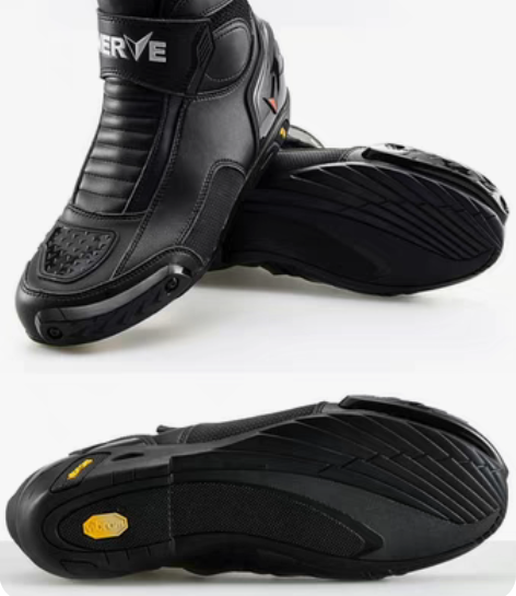 包邮德国NERVE摩托车005赛车靴超纤越...