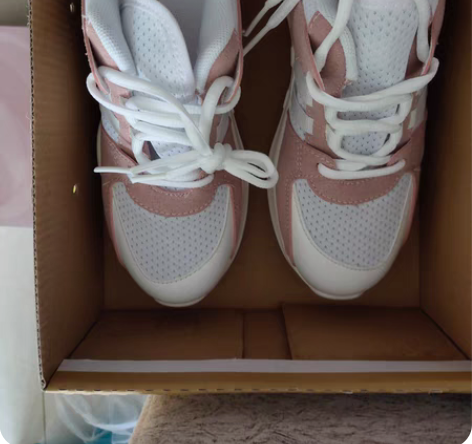 包邮如熙内增高鞋 老爹鞋运动鞋 莫兰迪粉色...