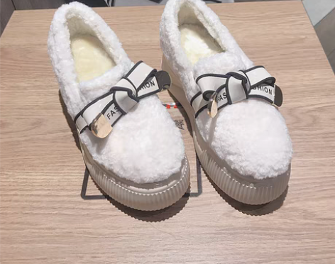 转卖2021秋冬新款外穿一脚蹬羊羔毛松糕厚...