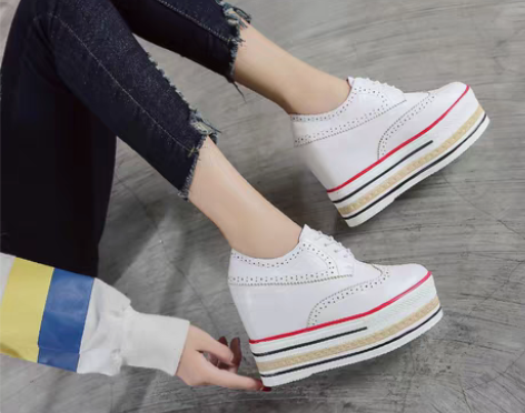 转卖松糕鞋女秋2019新款厚底内增高鞋百搭...