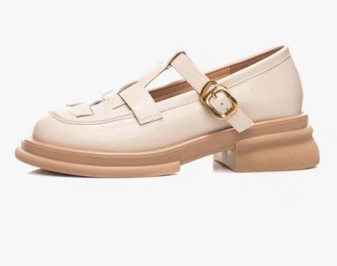 转卖柒步森林学院风小皮鞋英伦乐福鞋玛丽珍厚...