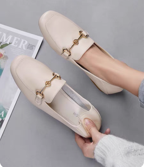 包邮意尔康女鞋春秋季小皮鞋薄款女士英伦风软...