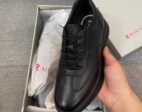 包邮新款梦特娇 男士正品真皮内增高鞋  3...