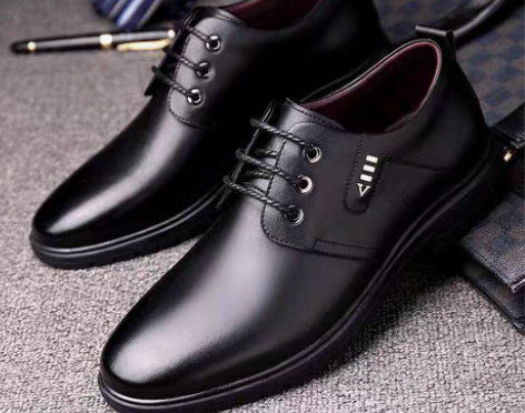 包邮男鞋春季休闲皮鞋英伦风商务正装男士软底...