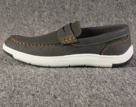 转卖外贸大码帆布鞋记忆垫男士低帮透气一脚蹬...