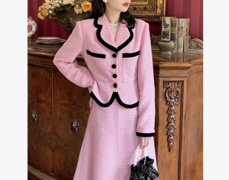 转卖肆喜自制小香风套装女秋冬洋气时髦气质复...