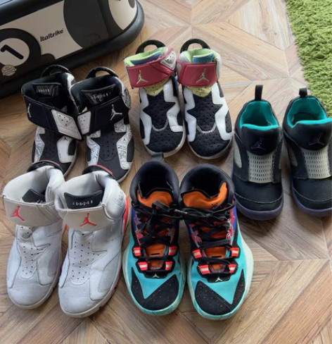 乔丹男童鞋，都在专柜入，有新有旧，五双打包...