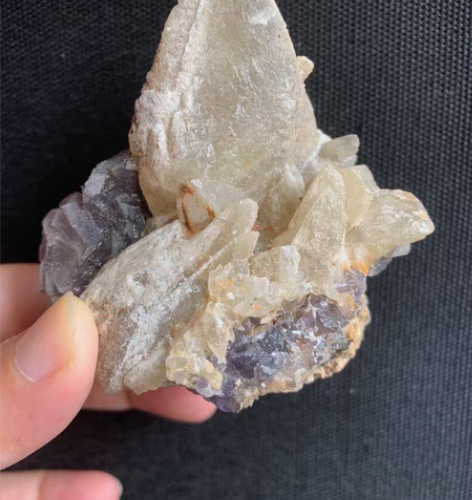 包邮虎牙方解共生粉色萤石 原相机拍摄（自然...