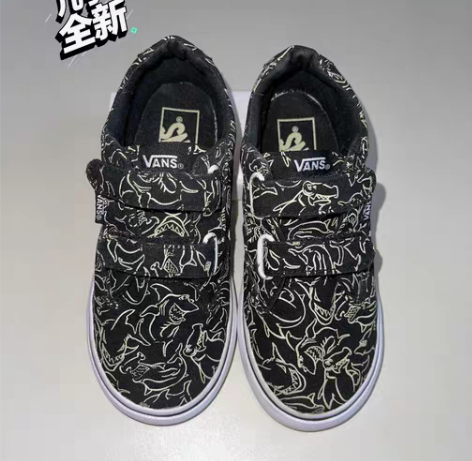 包邮Vans 鞋内长17cm 鲨鱼夜光鞋 ...