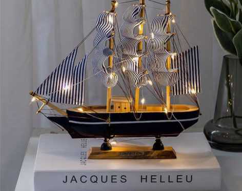 包邮一帆风顺帆船模型摆件客厅房间酒柜装饰品...