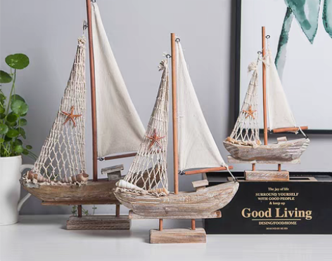 转卖不上架意一帆风顺帆船模型小摆件酒柜装饰...