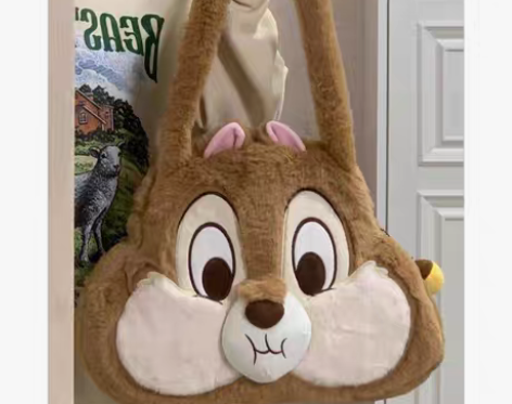 转卖贪吃的花栗鼠奇奇单肩手提包秋冬大容量卡...