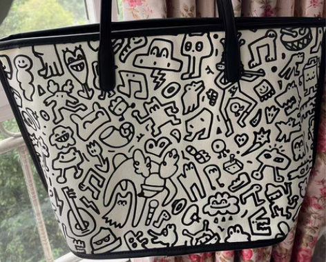 转卖不莱玫原创大容量涂鸦托特包 几乎全新 ...