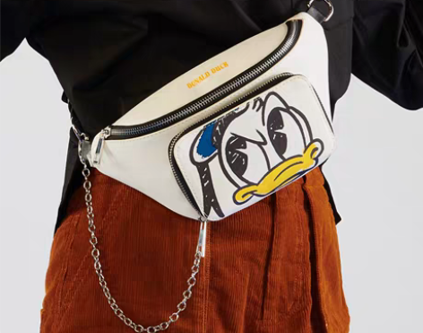 转卖不莱玫迪士尼斜挎小腰包女潮ins胸包女...