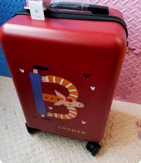 包邮不莱玫行李箱20寸卡通红色拉杆箱 全新...