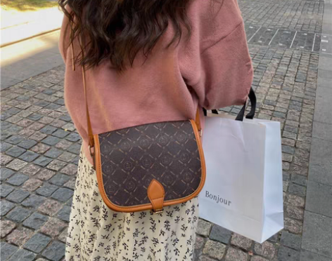 转卖高级感马鞍包复古时尚休闲百搭单肩斜挎小...