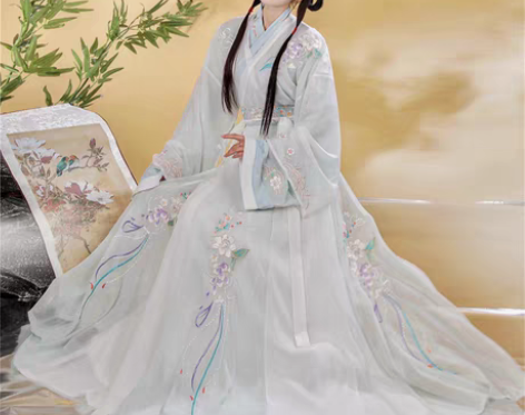 转卖悦雅霓裳原创正品思无邪晋制交领齐腰襦裙...