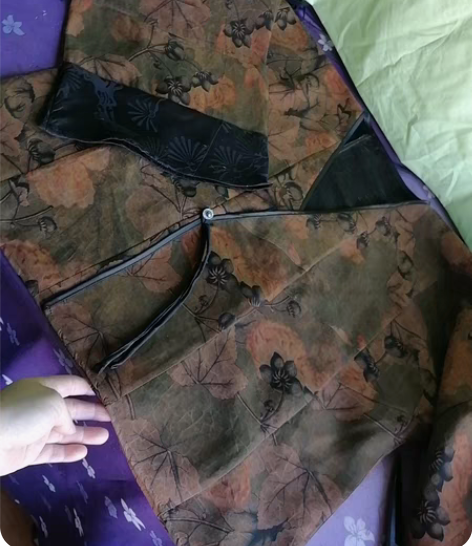 中式对襟褙子半臂汉服 女士单层真丝香云纱常...