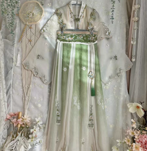 包邮玉术原创汉服女闺蜜装齐腰齐胸8破裙刺绣...