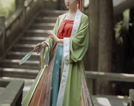 转卖兰若庭 汉服 宋制 百迭  渐变 绣花...