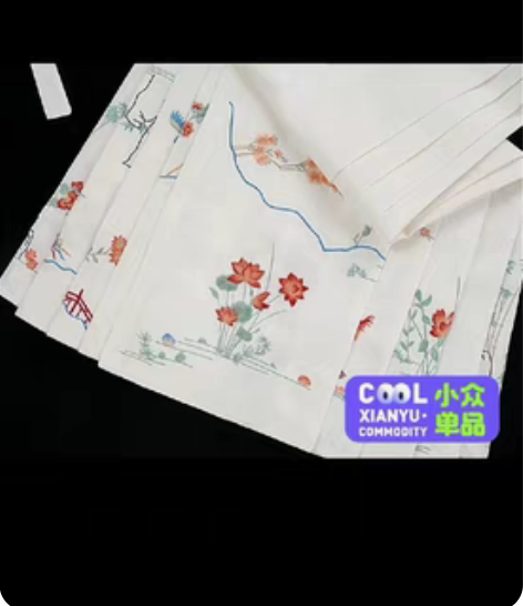 【出】兰若庭花鸟裙  仿花罗薄款绣花L码 ...