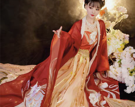 转卖如梦霓裳汉服女唐制诃子裙大袖衫中国风非...