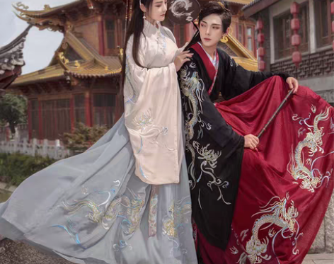 转卖如梦霓裳情侣汉服女大袖交领襦裙辰龙生肖...