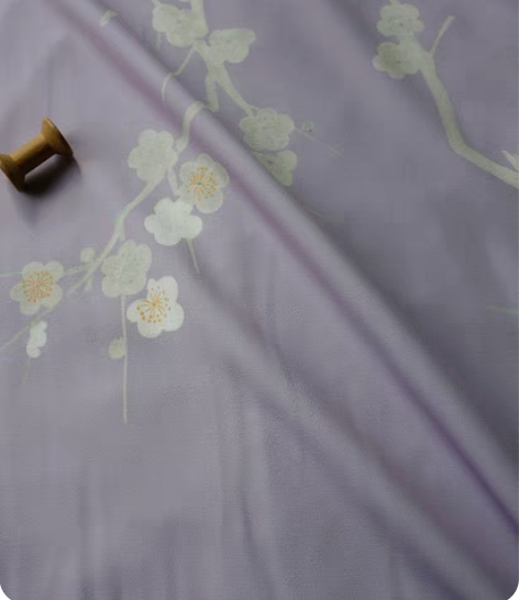 包邮汉服来料布料PopoHouse雪紫梅花...