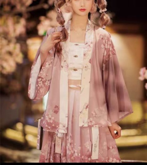 包邮池夏樱落，外衫下裙两件套 全新仅试穿L...