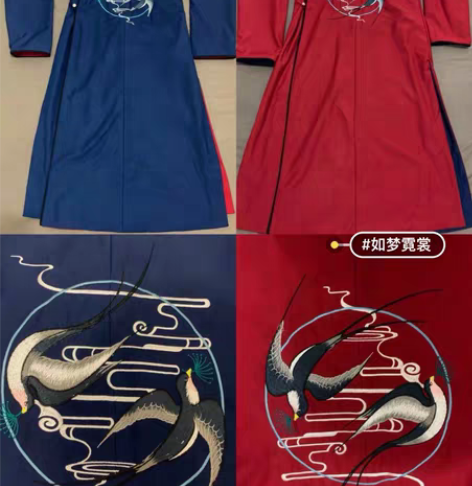 包邮白菜价退坑出！如梦霓裳 唐制圆领袍两面...